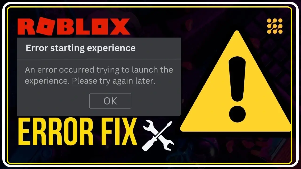 roblox error starting experience